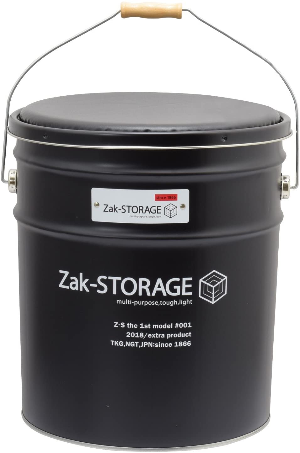 高儀 Zak-STORAGE オイルペールスツール L ブラック OS-200LB